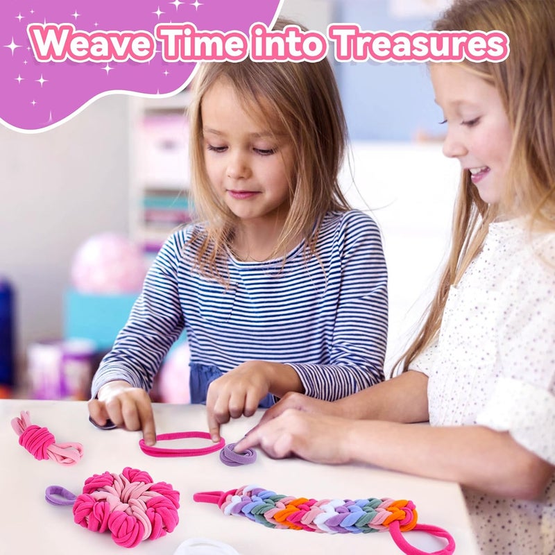 PREBOX 10’’ Potholder Weaving Loom Kit Refill Loops, DIY Crafts Supplies for Kids & Beginners, 224 Colorful Loops to Make 4 Large Pot Holders - Image 4
